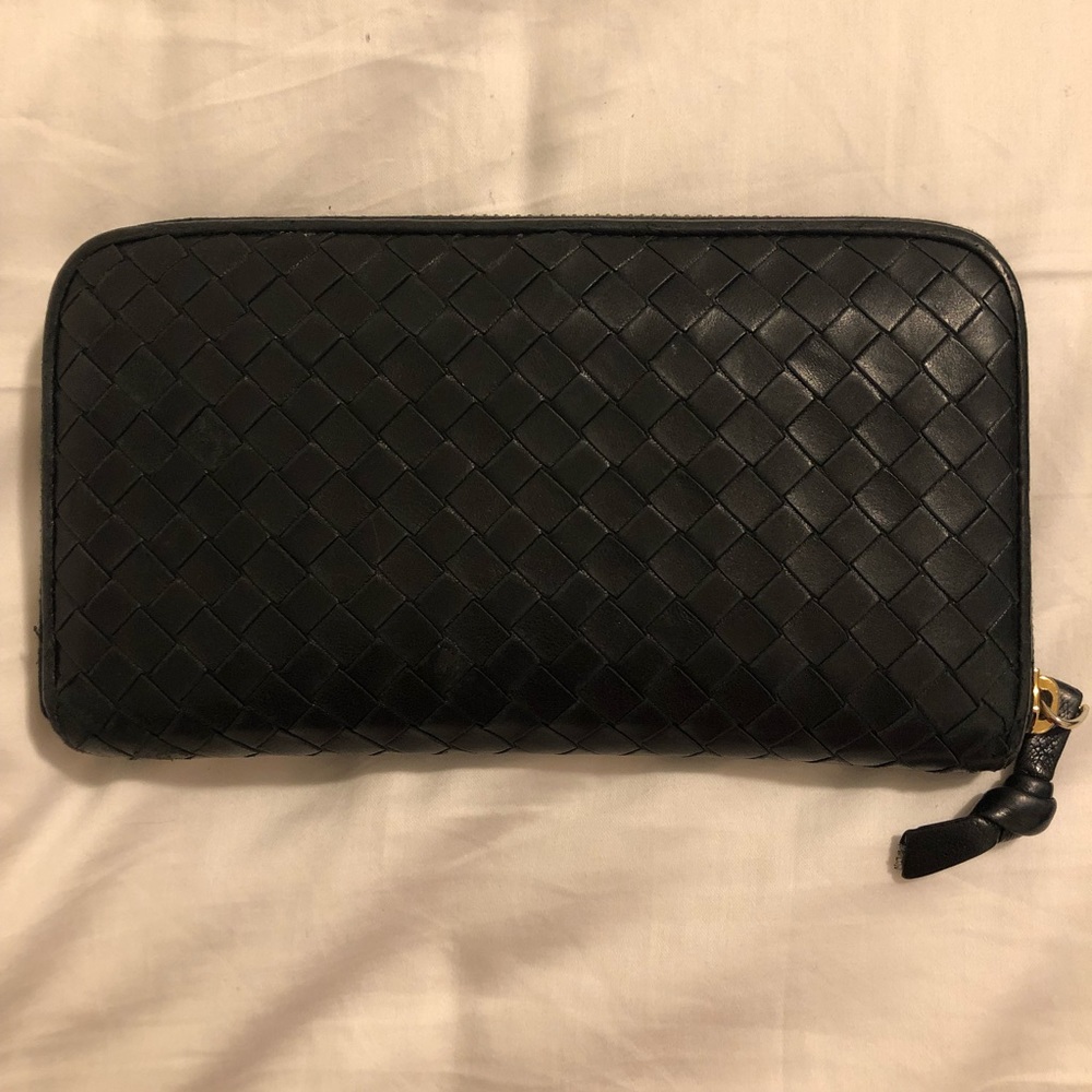 Bottega Veneta Leather Intrecciato Wallet